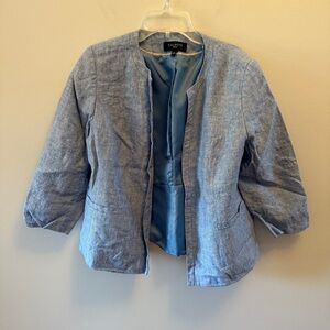 Talbots Blue Linen Blazer – Women’s Size 12 Petite